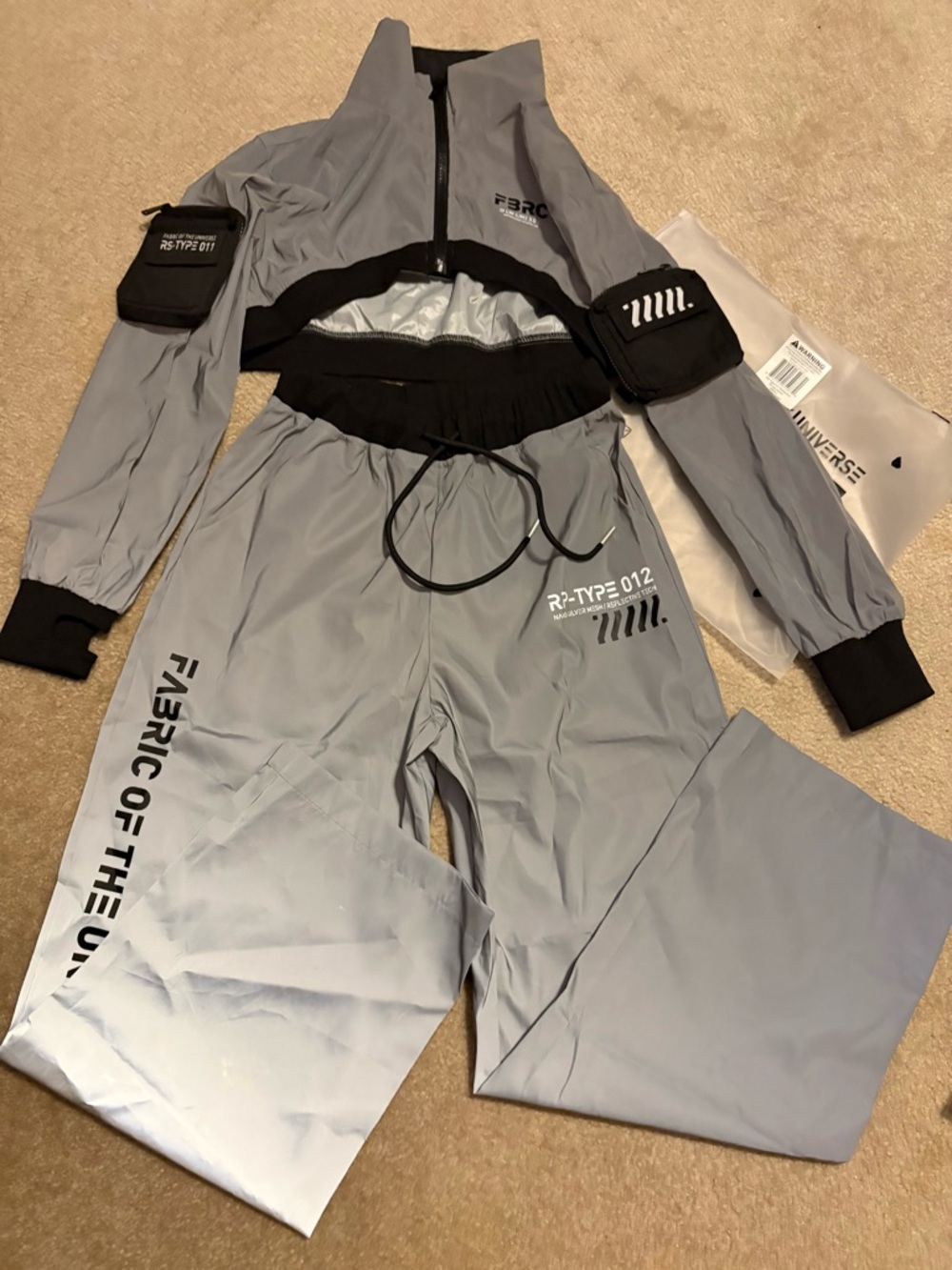 Fabric of the Universe Reflective Shrug & Pants Set
